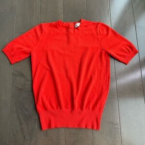 Zara Red Short Sleeve Top